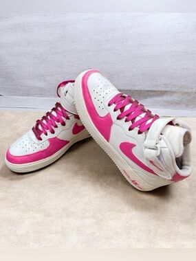 Nike Air Force 1 White Custom painted Pink Women’s Shoes US 9.5 EUR41 Authentic